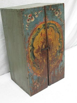 Antique Mexican Spanish Colonial Wood Altar w/ Exterior and Interior Paintings 8