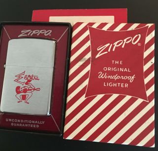 Vintage 1959 Zippo Lighter Advertising Elektra Records