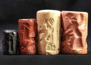 Ancient Cylinder Seal Set 13 - Replicas Of Ancient Stone Seals
