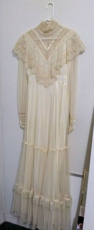 Vintage Gunne Sax Wedding Dress Gown Size 7