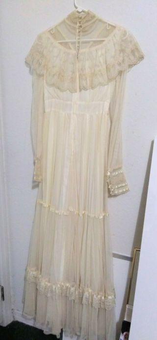 Vintage gunne sax wedding dress gown size 7 2