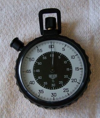 Vintage Heuer 1/5 Stopwatch Swiss Mil - S - 14823