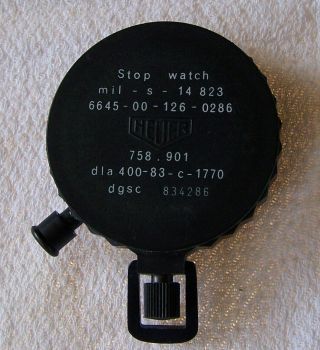 Vintage Heuer 1/5 Stopwatch Swiss Mil - S - 14823 3