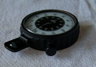 Vintage Heuer 1/5 Stopwatch Swiss Mil - S - 14823 4