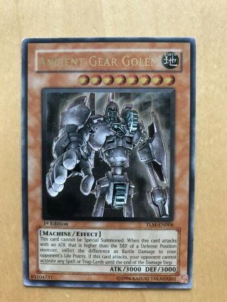 Ancient Gear Golem Ultimate Rare 1st Edition Tlm - En006 Yugioh Card