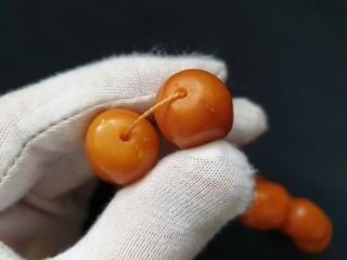 ANTIQUE NATURAL BALTIC AMBER BEADS REAL OLD AMBER BIG BEADS 40 grams 老琥珀 12