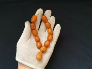 Antique Natural Baltic Amber Beads Real Old Amber Big Beads 40 Grams 老琥珀