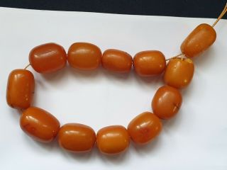ANTIQUE NATURAL BALTIC AMBER BEADS REAL OLD AMBER BIG BEADS 40 grams 老琥珀 2