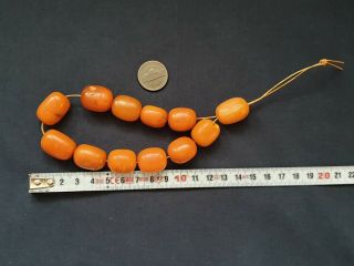 ANTIQUE NATURAL BALTIC AMBER BEADS REAL OLD AMBER BIG BEADS 40 grams 老琥珀 4