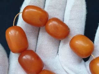 ANTIQUE NATURAL BALTIC AMBER BEADS REAL OLD AMBER BIG BEADS 40 grams 老琥珀 6