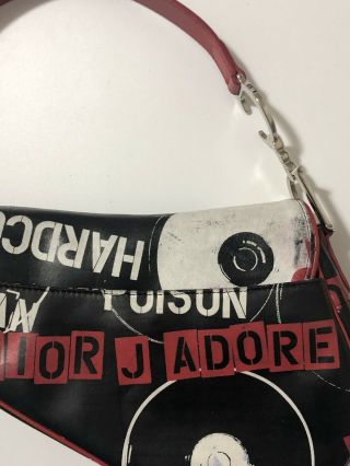 Rare Vtg Christian Dior By John Galliano Black Hardcore Piercing Saddle Bag 6