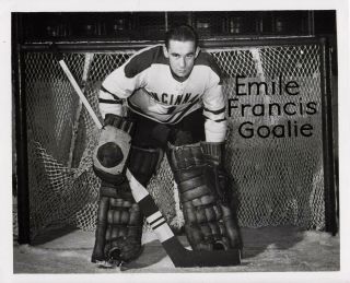 Rare 1951 - 58 AHL IHL Cincinnati Mohawks Gardens Game worn jersey Francis Hodge 10