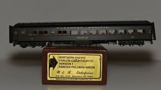 W&r Brass Northern Pacific (np) Parlor Car (v1) F/p Pullman Green 1730 " Rare "