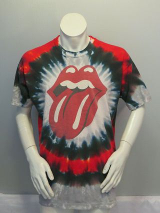 Vintage Rolling Stones Shirt - Voodoo Lounge Tie Dye Tongue Logo - Men 