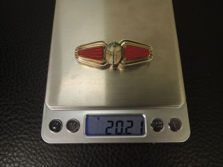 OPULENT Vtg.  Sterling Silver Egyptian Revival Scarab Beetle Brooch Pin 2