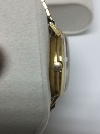 Vintage 18k Gold Movado KINGMATIC Swiss Made 28 Jewels Wrist Watch 36mm Case 4