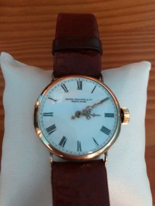 Antique Patek Philippe & Co Men’s Wrist Watch Solid Gold Case