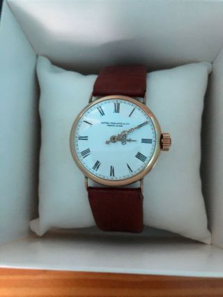Antique Patek Philippe & Co Men’s Wrist Watch Solid Gold Case 3