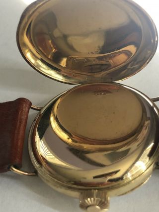 Antique Patek Philippe & Co Men’s Wrist Watch Solid Gold Case 6