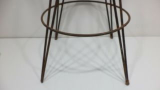 VINTAGE HAIRPIN MID CENTURY Bar Stool by Dee MFG.  Chair 50s Wrought Iron Atomic 3