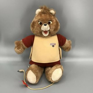 Vintage 1984 1985 Teddy Ruxpin Bear Brown Cassette Player With Tape