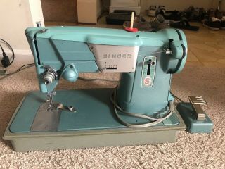 Vintage Singer Sewing Machine Model 327k With Case 1964