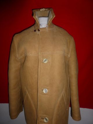 Vtg Abercrombie Fitch Western Shearling Coat Men ' s Jacket USA 22 