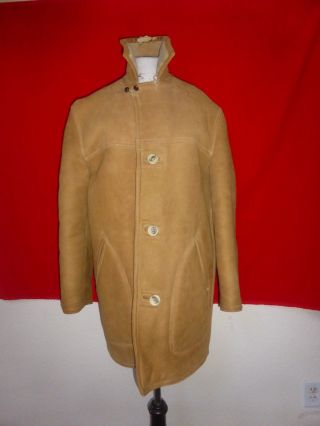 Vtg Abercrombie Fitch Western Shearling Coat Men ' s Jacket USA 22 