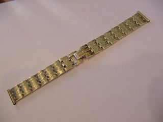 14 - Karat Solid Gold Men’s 18mm Vintage Strech Bracelet 29.  4gm " Cdl " 6 - 1/8 "