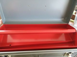 VTG SEARS CRAFTSMAN 6500 CLASSIC METAL TOOLBOX WITH REMOVABLE RED METAL TRAY 4