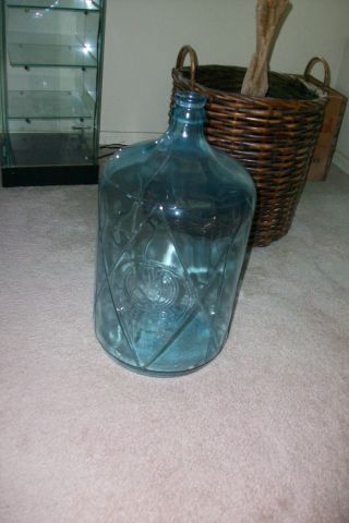 Vintage Glass 5 Gallon water bottle with wooden crate.  Great Bear 2