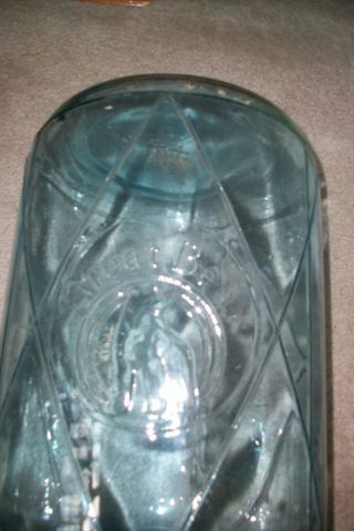 Vintage Glass 5 Gallon water bottle with wooden crate.  Great Bear 4