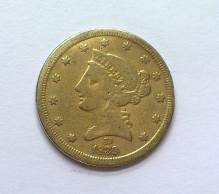 1839 - D Liberty Head $5 Gold Half Eagle Very Fine Low Mintage Rare