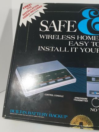 Vintage Safe And Sound Wireless Home Security System Model Rc - 2010 Dimango RARE 3
