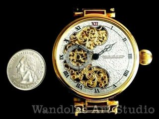Jaeger LeCoultre Vintage Mens Wrist Watch Gold Skeleton Men ' s Wristwatch Swiss 11