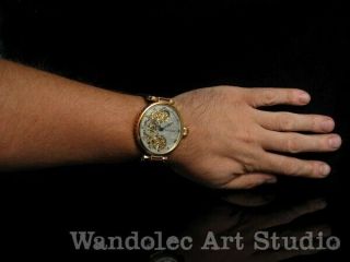 Jaeger LeCoultre Vintage Mens Wrist Watch Gold Skeleton Men ' s Wristwatch Swiss 12