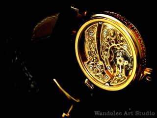 Jaeger LeCoultre Vintage Mens Wrist Watch Gold Skeleton Men ' s Wristwatch Swiss 5