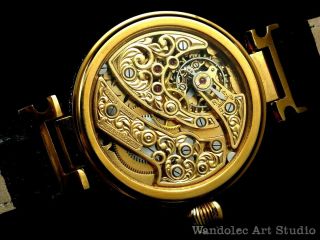 Jaeger LeCoultre Vintage Mens Wrist Watch Gold Skeleton Men ' s Wristwatch Swiss 7