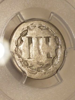 Very Rare 1st Strike Brockage 3 Cent Nickel Pcgs Vf35 Three Cent Error Coin