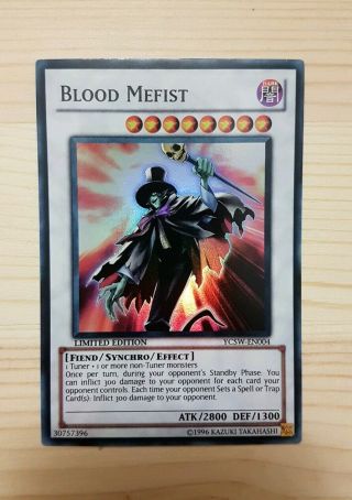 Yu - Gi - Oh Blood Mefist Ycsw - En004 Rare Prize Card Vvlp Championship Ycs Nm