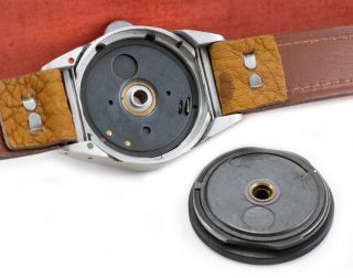 (184) RARE STEINECK ABC subminiature spy watch camera w/125/2.  5 lens IB box L@@K 5