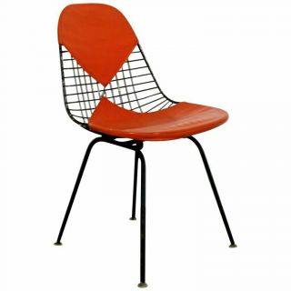 Mid Century Modern Eames For Herman Miller Iron Bikini Side Chair 1960s