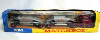 Vintage Matchbox King Size K - 4 Fruehauf Hopper Train W/ Box / Boxed