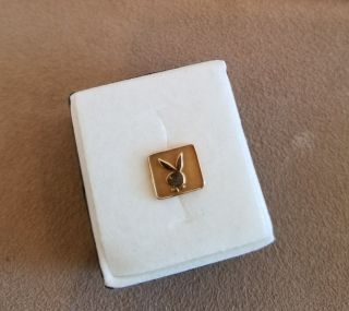 Vintage Playboy Bunny Club 14kt Yellow Gold Tie Tack Pin Worn by Playmate 2