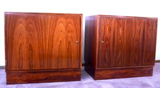 Danish Vintage Mid Century Poul Hundevad Rosewood Cabinets - Set Of 2