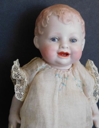 Antique 5.  75 " German All Bisque Bonnie Babe By Georgene Averil All