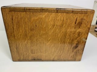 Vintage oak file index card Library Bureau Sole Maker Cabinet 3