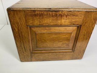 Vintage oak file index card Library Bureau Sole Maker Cabinet 4