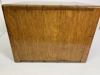 Vintage oak file index card Library Bureau Sole Maker Cabinet 6