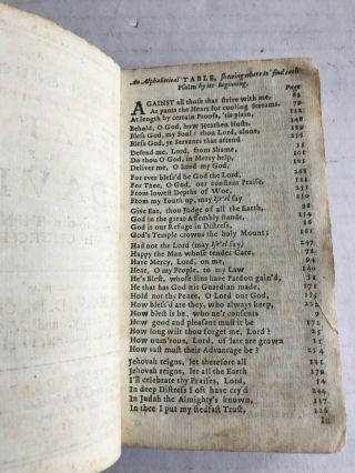Rare 1752 A Version of the Psalms of David Book Antique Dated 1752 7